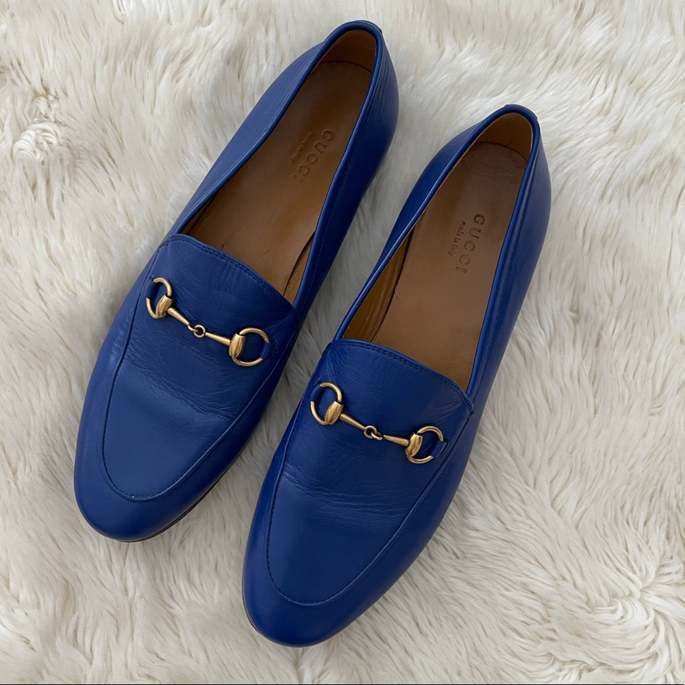 Blue Gucci Loafers
